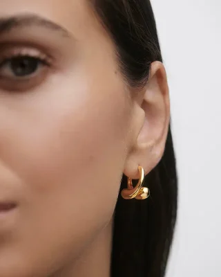 PDPAOLA LOOP HOOP EARRINGS AR01-C85-U