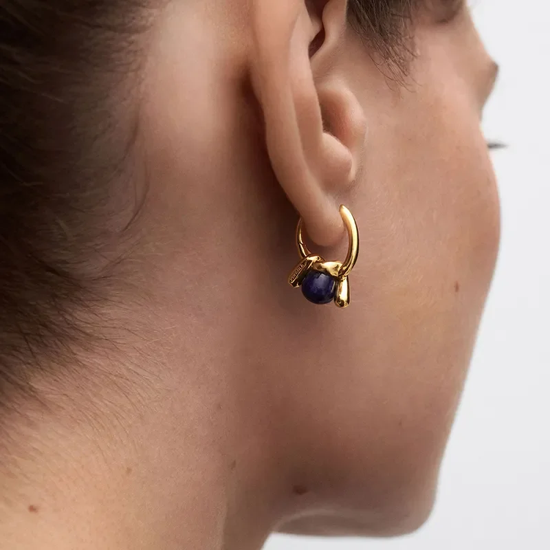 PDPAOLA SODALITE NEXUS HOOP EARRINGS AR01-D18-U