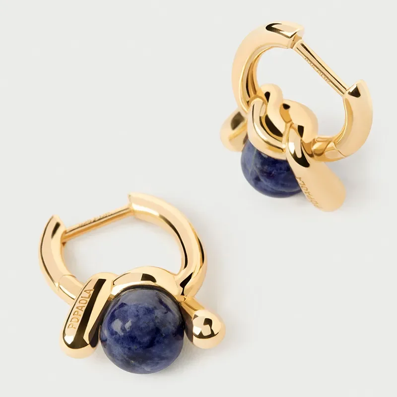 PDPAOLA SODALITE NEXUS HOOP EARRINGS AR01-D18-U
