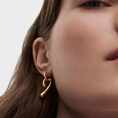 PDPAOLA TWIST HOOP EARRINGS AR01-D27-U