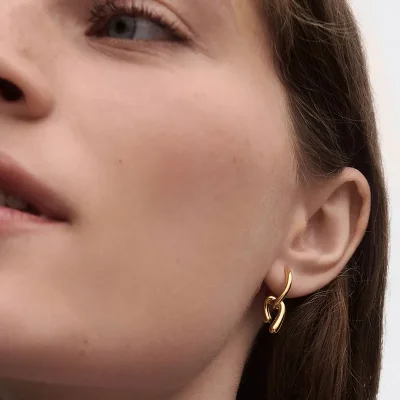 PDPAOLA MINI TWIST HOOP EARRINGS AR01-D28-U