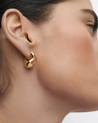 PDPAOLA TEMPO HOOP EARRINGS AR01-D42-U