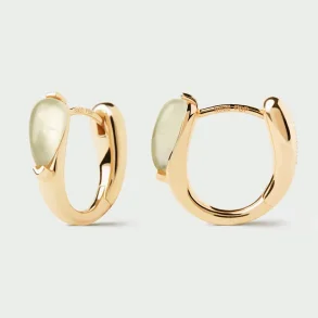 PDPAOLA PREHNITE ISLA HOOP EARRINGS AR01-E48-U