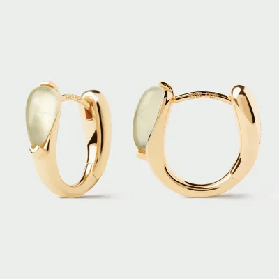 PDPAOLA PREHNITE ISLA HOOP EARRINGS AR01-E48-U