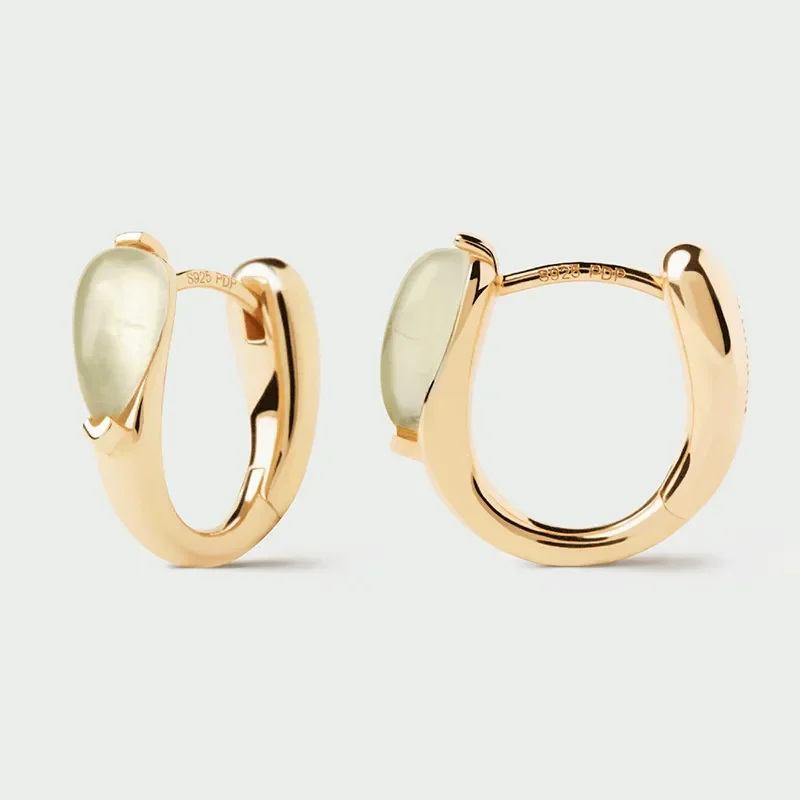 PDPAOLA PREHNITE ISLA HOOP EARRINGS AR01-E48-U