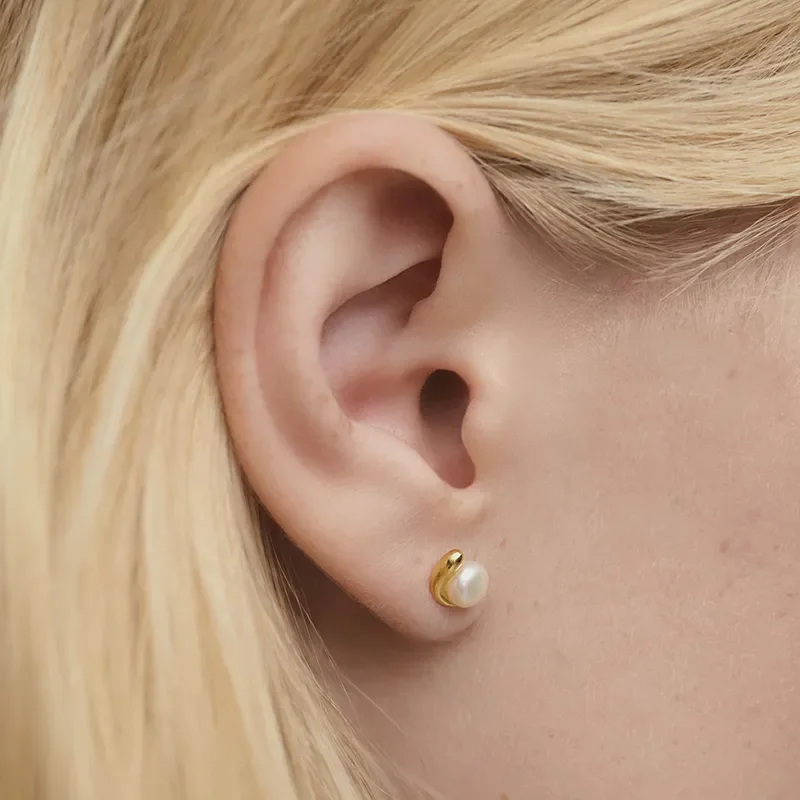 PDPAOLA LA PERLA MINI STUD EARRINGS AR01-E61-U