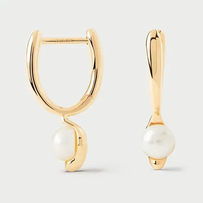 PDPAOLA LA PERLA MINI HOOP EARRINGS AR01-E69-U