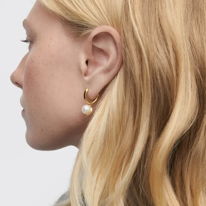 PDPAOLA LA PERLA HOOP EARRINGS AR01-E77-U