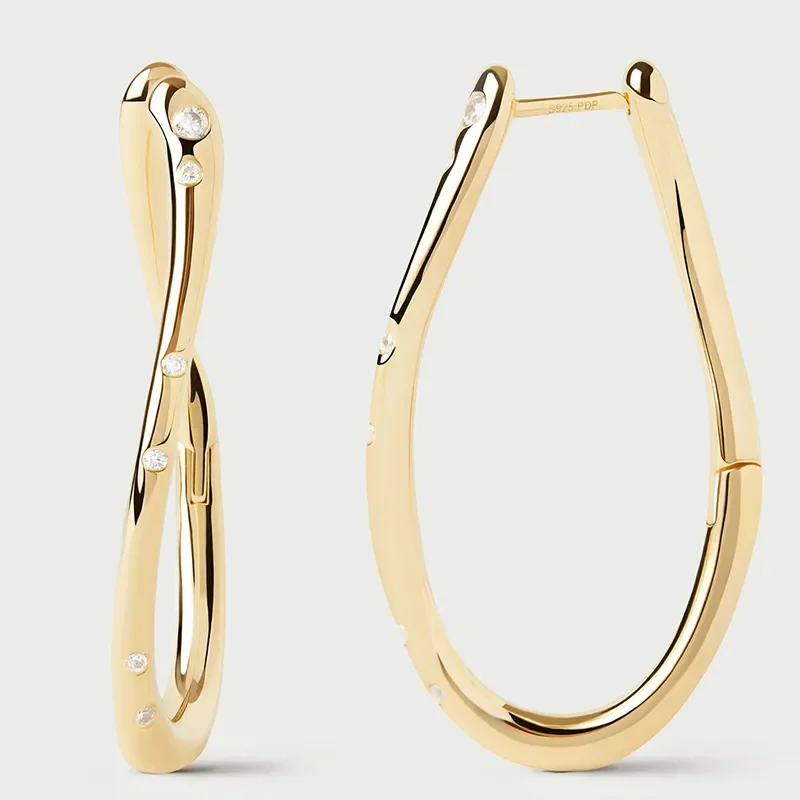 PDPAOLA AIR HOOP EARRINGS AR01-F50-U