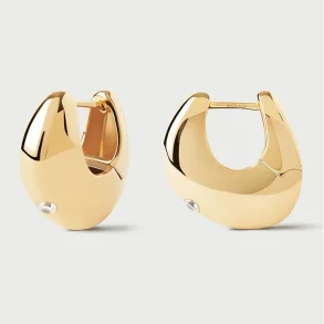 PDPAOLA WAVE HOOP EARRINGS AR01-F60-U