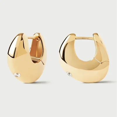 PDPAOLA WAVE HOOP EARRINGS AR01-F60-U