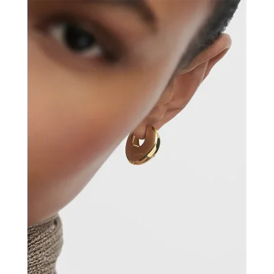 PDPAOLA WAVE HOOP EARRINGS AR01-F60-U