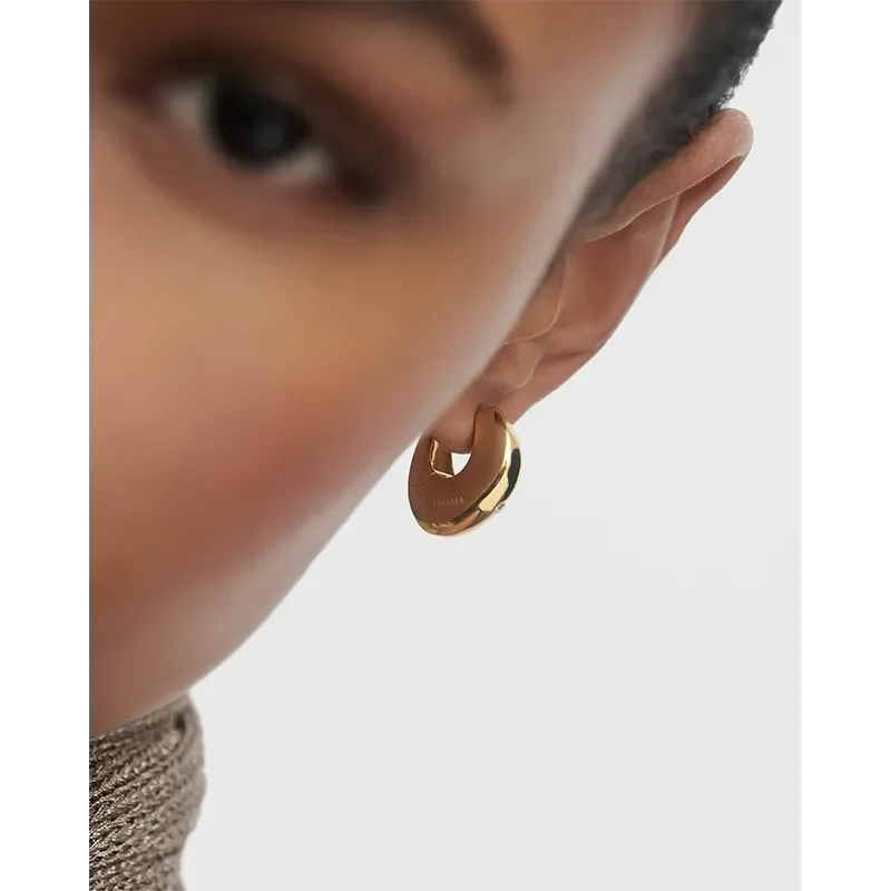 PDPAOLA WAVE HOOP EARRINGS AR01-F60-U