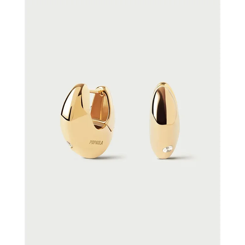 PDPAOLA WAVE HOOP EARRINGS AR01-F60-U