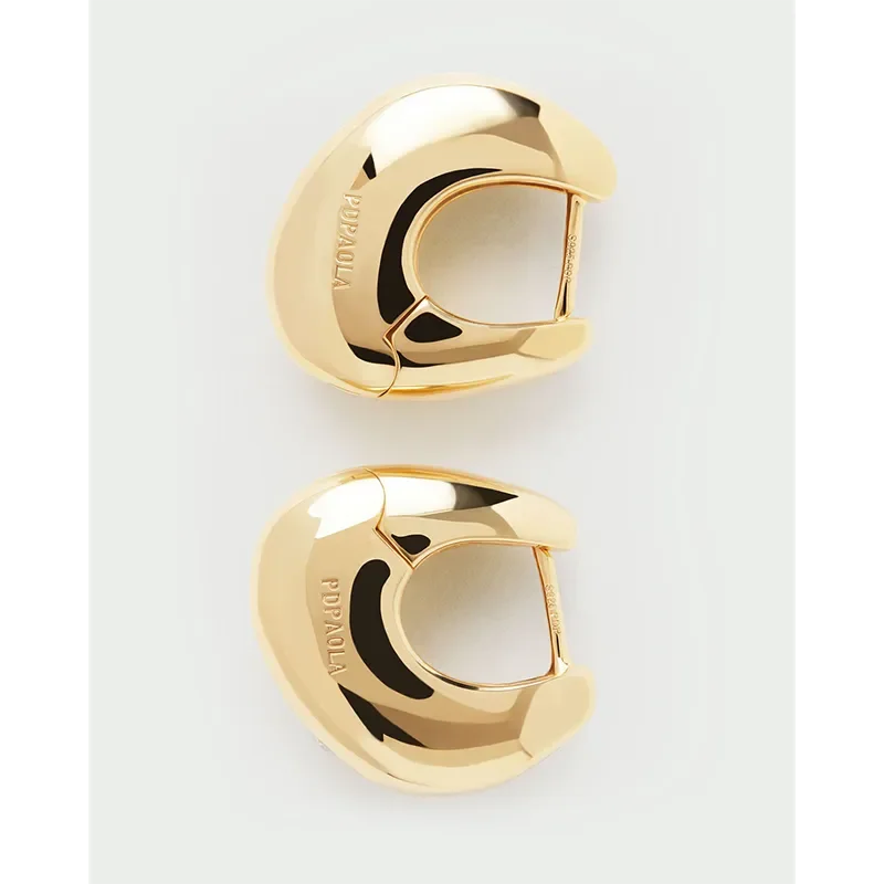PDPAOLA WAVE HOOP EARRINGS AR01-F60-U