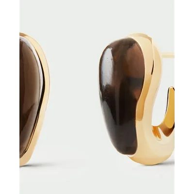 PDPAOLA QUARTZ LUNA EARRINGS AR01-G07-U