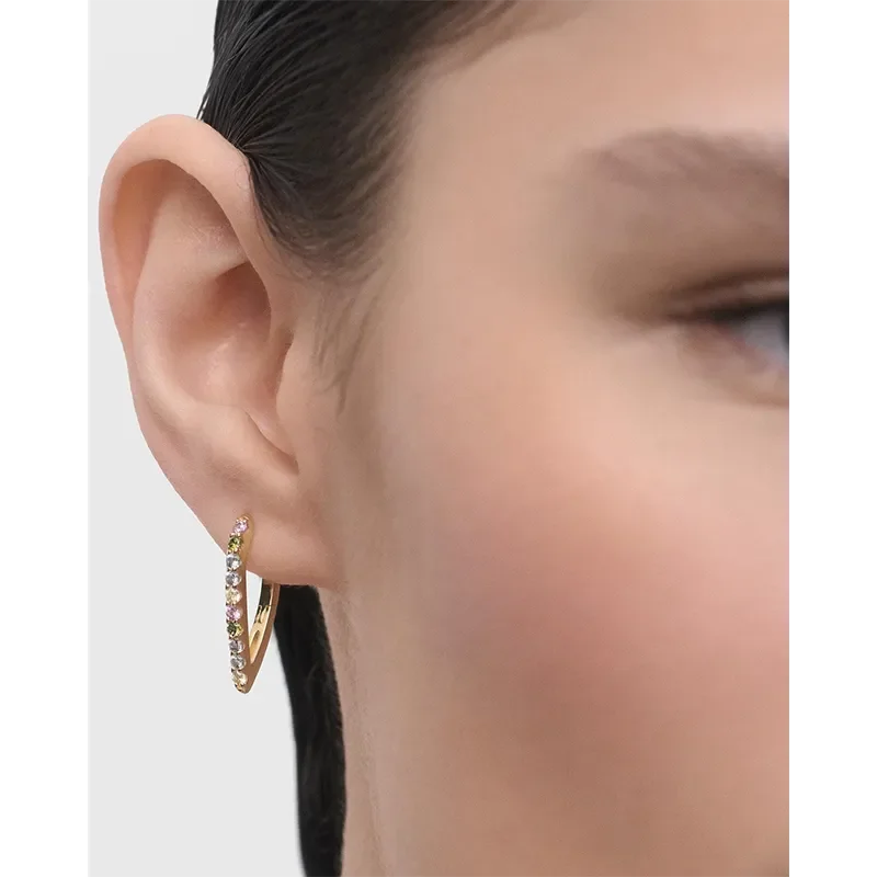 PDPAOLA MULTICOLOR GLOSS HOOP EARRINGS AR01-G26-U