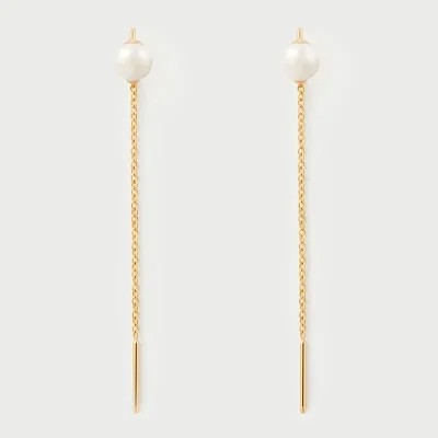 PDPAOLA PEARL LYRA EARRINGS AR01-G57-U