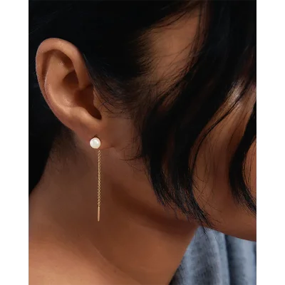 PDPAOLA PEARL LYRA EARRINGS AR01-G57-U