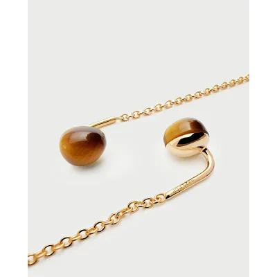 PDPAOLA TIGER EYE LYRA EARRINGS AR01-G58-U