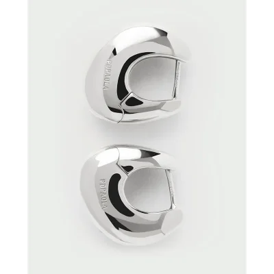 PDPAOLA WAVE SILVER HOOP EARRINGS AR02-F60-U