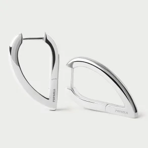 PDPAOLA VENTO MINI SILVER HOOP EARRINGS AR02-G25-U