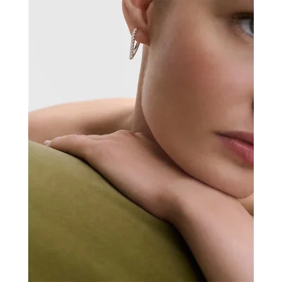 PDPAOLA GLOSS SILVER HOOP EARRINGS AR02-G27-U