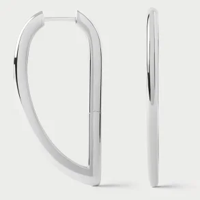 PDPAOLA VENTO SILVER HOOP EARRINGS AR02-G31-U