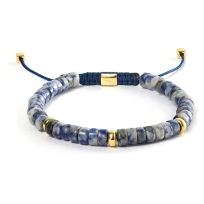 AL BLUE SPOT JASPER HEISHI BRAIDED 6MM BRACELET B00222