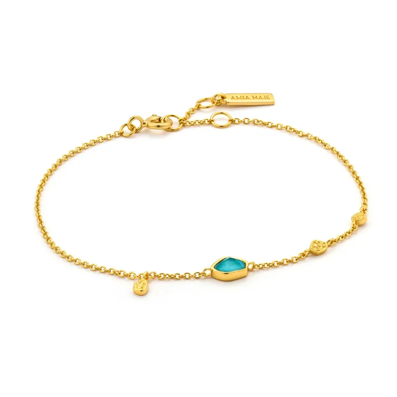 ANIA HAIE TURQUOISE DISCS BRACELET B014-01G