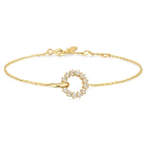 ANIA HAIE INTERLINKED CIRCLES PAVE BRACELET B056-01G