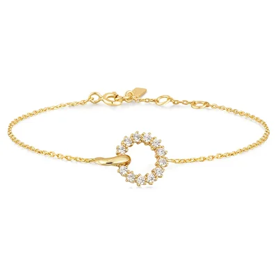 ANIA HAIE INTERLINKED CIRCLES PAVE BRACELET B056-01G