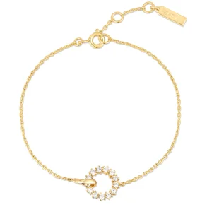 ANIA HAIE INTERLINKED CIRCLES PAVE BRACELET B056-01G