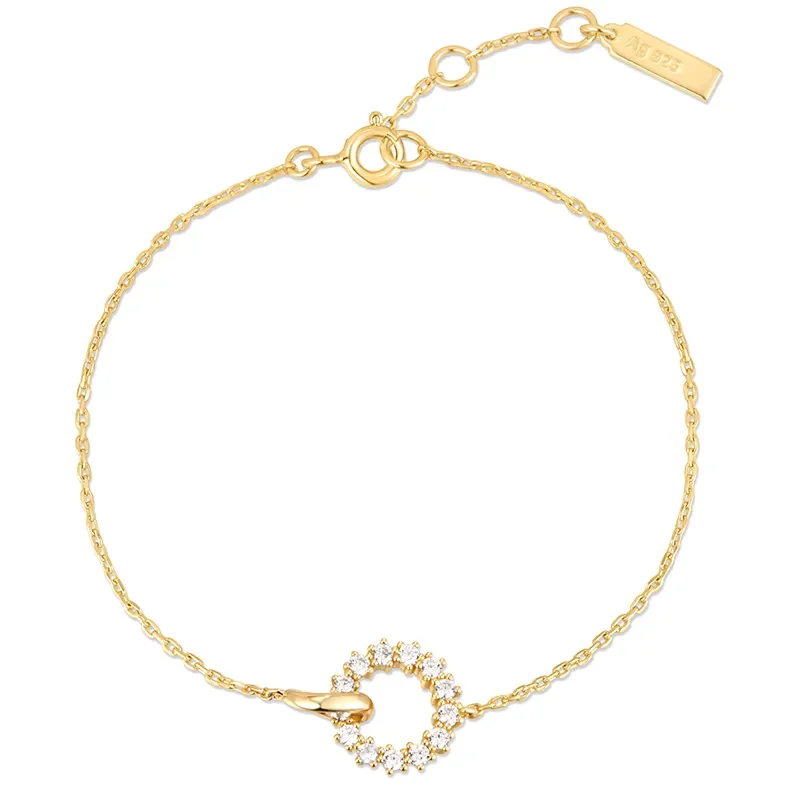 ANIA HAIE INTERLINKED CIRCLES PAVE BRACELET B056-01G