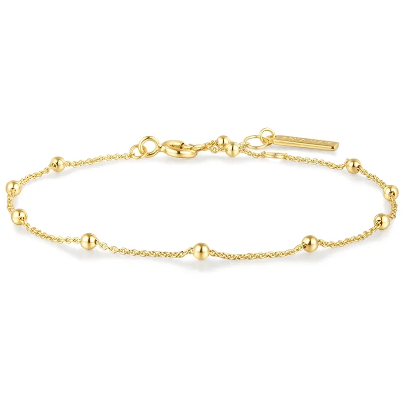 ANIA HAIE GOLD BEADED CHAIN BRACELET  B058-01G