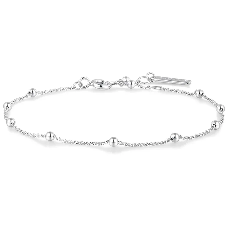 ANIA HAIE SILVER BEADED CHAIN BRACELET  B058-01H