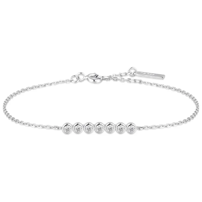 ANIA HAIE SILVER BEZEL SET BRACELET B058-02H
