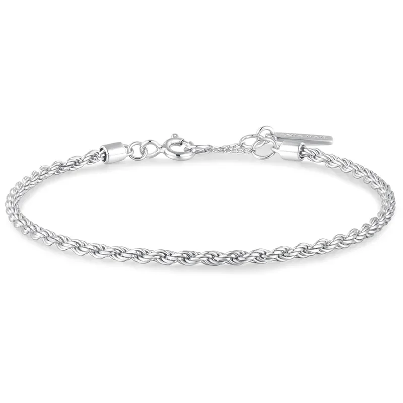 ANIA HAIE SILVER ROPE TWIST BRACELET B058-04H