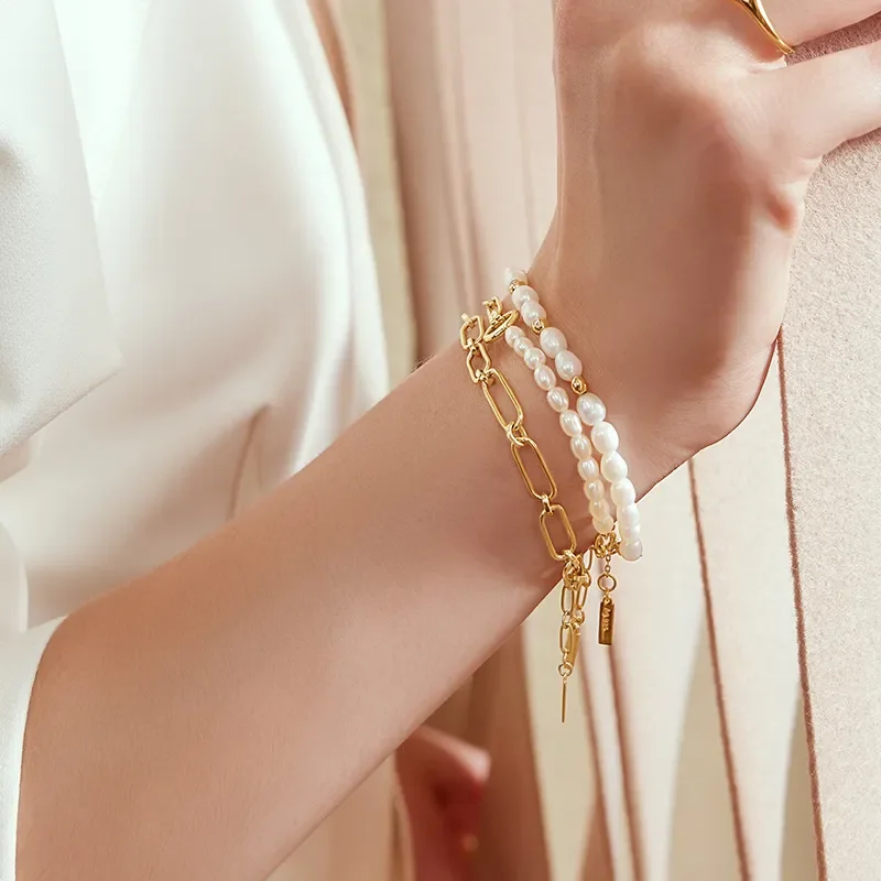 ANIA HAIE FRESHWATER PEARL AND CUBIC ZIRCONIA BRACELET B058-05G