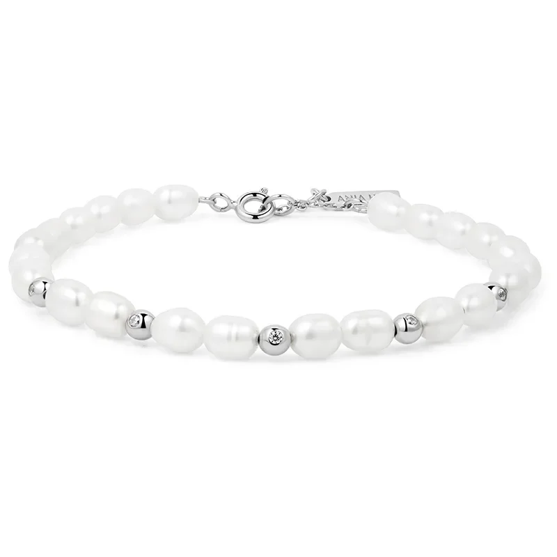 ANIA HAIE FRESHWATER PEARL AND CUBIC ZIRCONIA BRACELET B058-05H