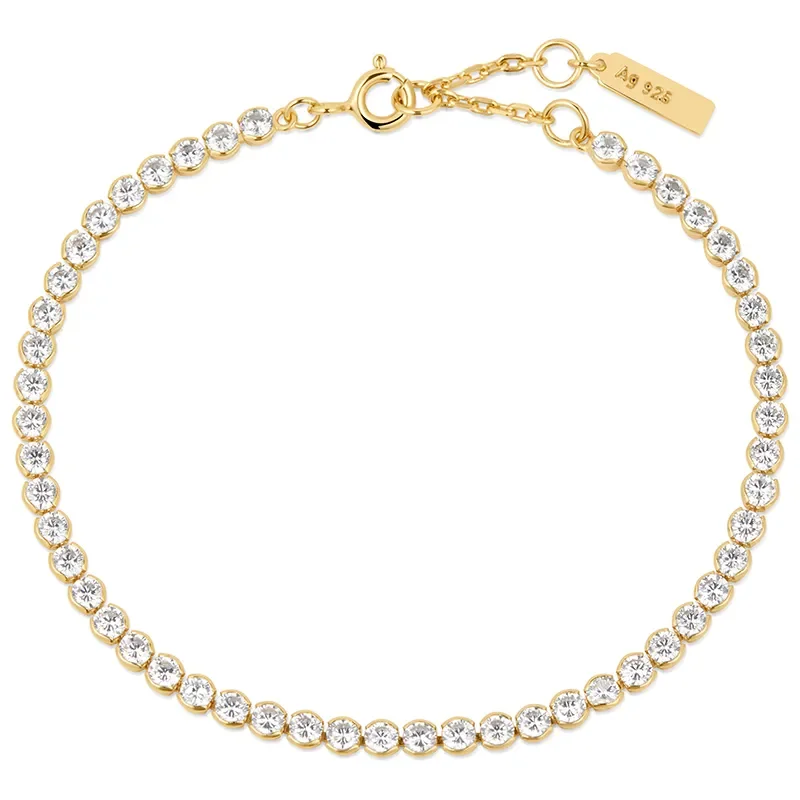 ANIA HAIE GOLD ROW BEZEL SET BRACELET B058-06G