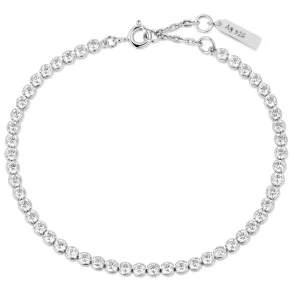 ANIA HAIE SILVER ROW BEZEL SET BRACELET B058-06H
