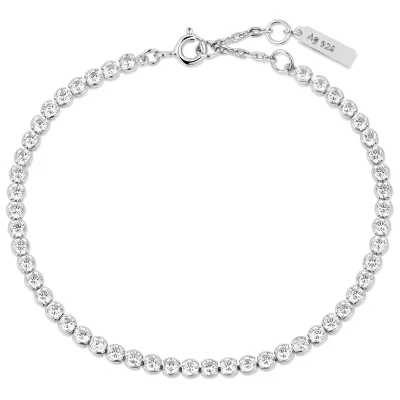 ANIA HAIE SILVER ROW BEZEL SET BRACELET B058-06H