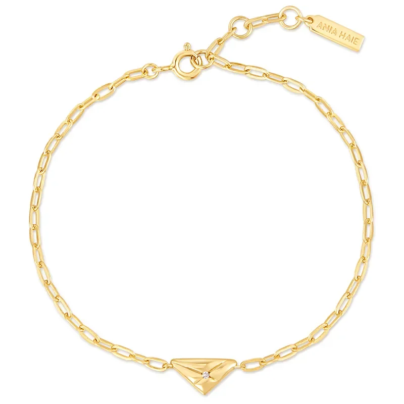 ANIA HAIE GOLD TRIANGLE KISS BRACELET B059-01G