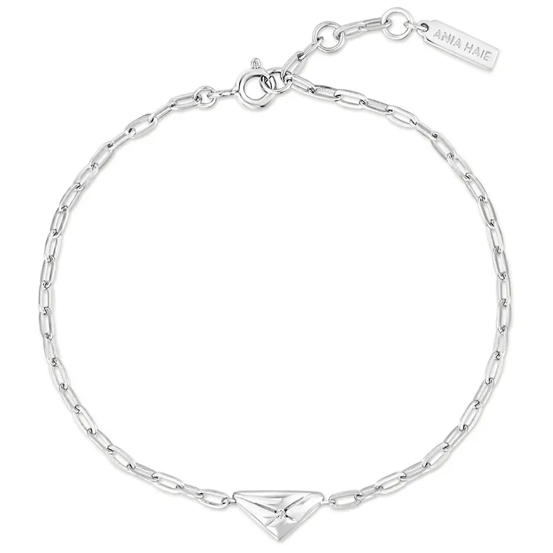 ANIA HAIE SILVER TRIANGLE KISS BRACELET B059-01H