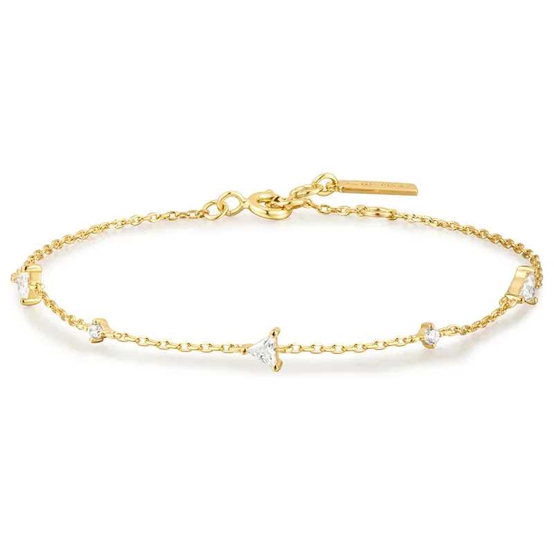 ANIA HAIE TRIANGULAR CUBIC ZIRCONIA STATION BRACELET B059-03G