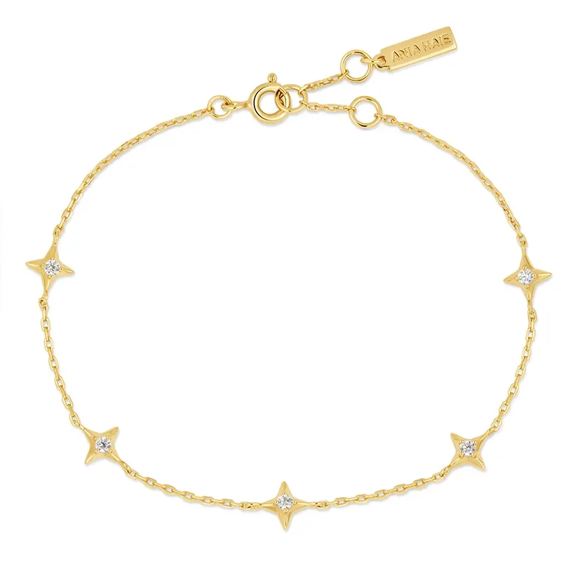 ANIA HAIE GOLD STARS STATION BRACELET B061-02G
