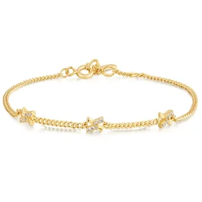 ANIA HAIE GOLD CROSS STATION BRACELET B061-03G