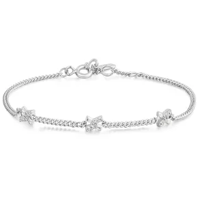ANIA HAIE SILVER CROSS STATION BRACELET B061-03H