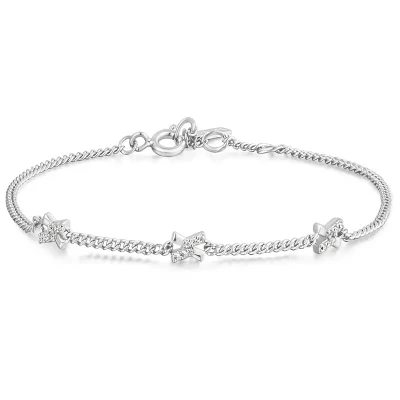 ANIA HAIE SILVER CROSS STATION BRACELET B061-03H
